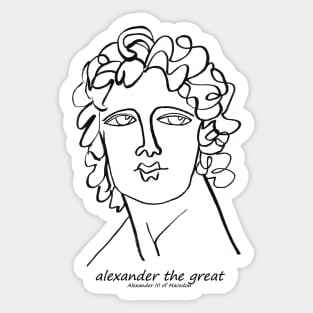 Alexander the Great statue Sticker